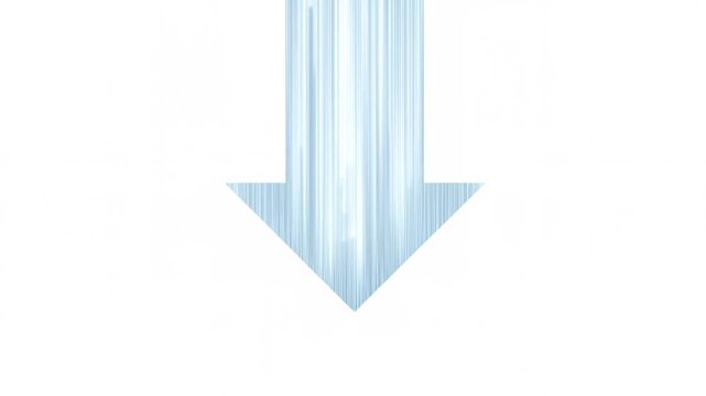 Dynamic blue arrow pointing downward over time with minimalist style