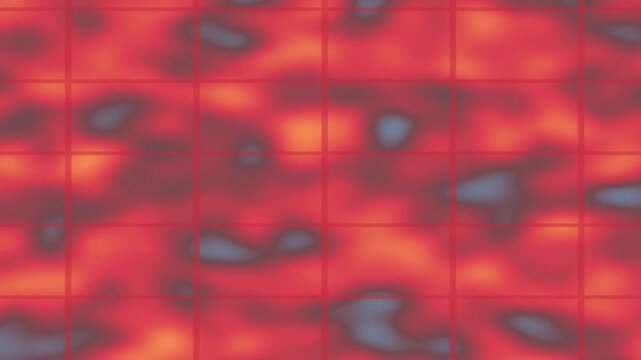 Abstract Red Heat Map Display Pulsating Lighting