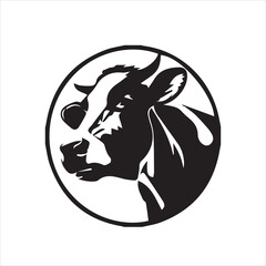  Cute Black and White Cow Vector Image