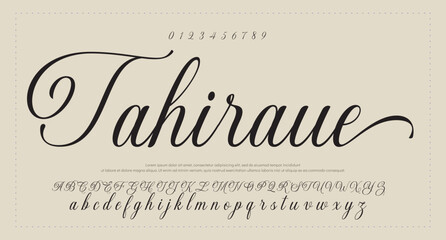 letter design with signature font style