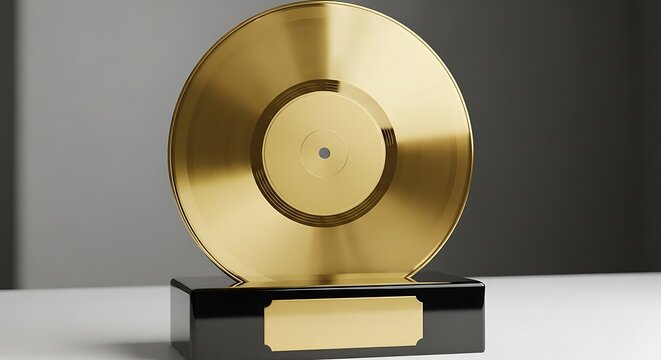 Gold Record Award on Black Base.