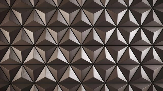 Dark brushed metal triangle grid 3D render &ndash; Perfect for industrial design, high-end packaging, or luxury tech backgrounds.