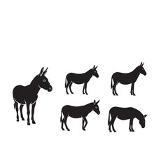 Donkey Silhouette Set Black and White Vector Illustration

Donkey Outline Collection Minimal Monochrome Vector

Donkey Animal Silhouette Pack Black White Clipart