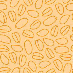 doodle peanut seamless pattern background. doodle peanuts pattern for packaging. 