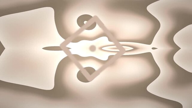 Abstract Shape Waves in Soft Diffused Lighting with Centered Diamond Symbol