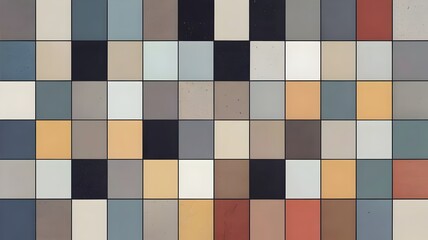 Fototapeta premium Diverse square tile mosaic – Perfect for inclusion initiatives, corporate value displays, or community-themed branding.
