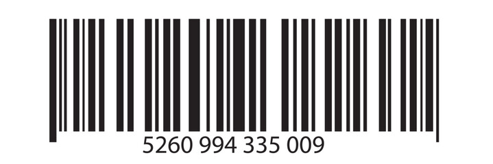 Barcode icon, isolated line illustration for product labeling, retail scanning, inventory management, e-commerce, and packaging design, minimalist linear barcode graphic Vector Illustration.
