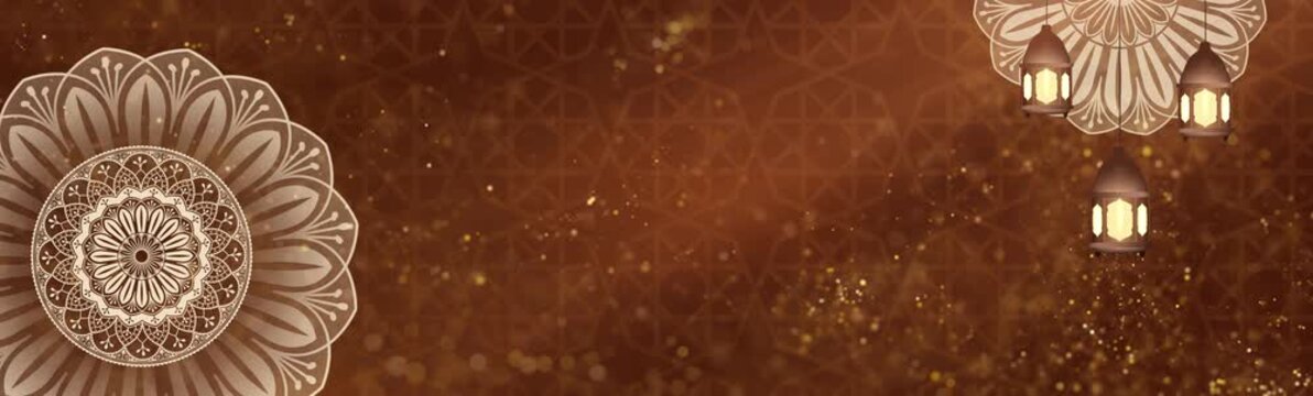 Background template for Ramadan Kareem and Eid Mubarak. With an elegant concept. Looping background.