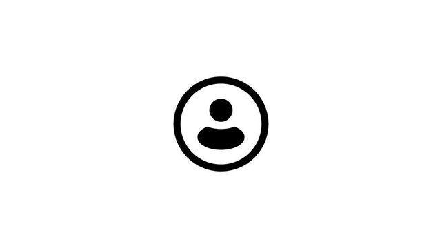 Person profile icon: simple and modern design
