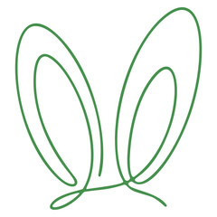 Easter Bunny Continuous One Line Drawing