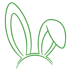 Easter Bunny Continuous One Line Drawing