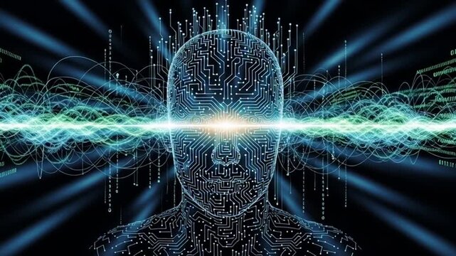 Artificial Intelligence and Human Mind Connection with Digital Circuitry.