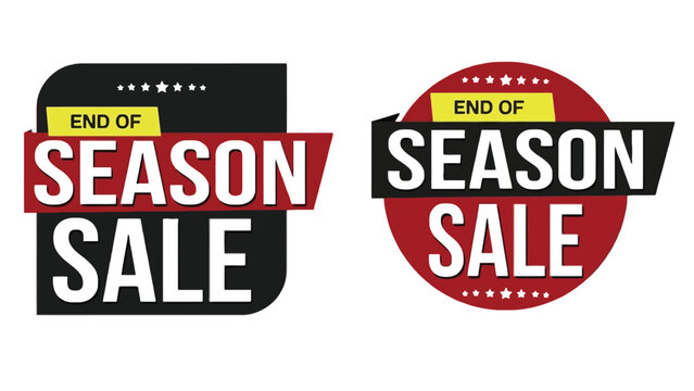 Sale vector icons for end of season shopping promotions