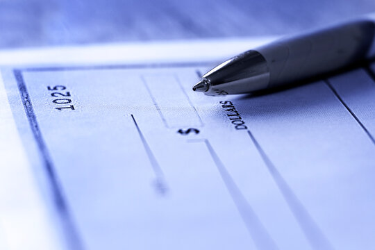 Pen Writing Check for Payment Cheque
