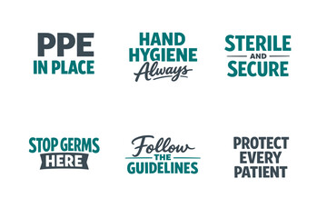 Obraz premium Ppe and hygiene guidelines for germ prevention and patient safety