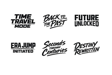 Obraz premium Futuristic typography: time travel and destiny themes