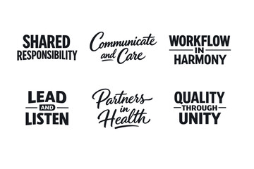 Obraz premium Inspirational teamwork and communication phrases for effective collaboration