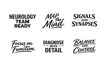 Fototapeta premium Neurology-themed text design collection