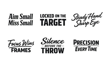 Fototapeta premium Bold motivational phrases for precision and focus in sports