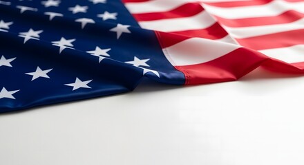 Obraz premium American flag close up with stars and stripes