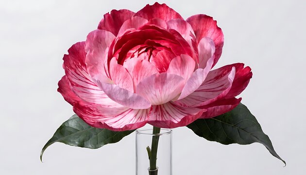 Pink Camellia in Glass Tube