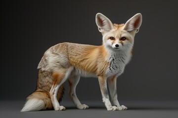 Fototapeta premium Fennec Fox Studio Portrait on Dark Background