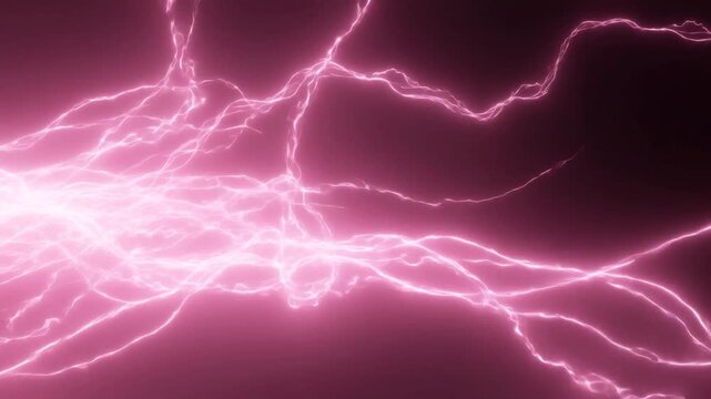 Pulsating pink electric currents unleash dynamic energy in dark atmosphere