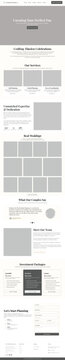 Wedding Booking Reservation Web UI Template High Fidelity Design