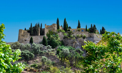 Le ch&acirc;teau de Cassis avec ciel bleu pur en arri&egrave;re-plan, Var, Provence, France