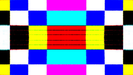 Vibrantly Colored Digital Checkerboard Pattern