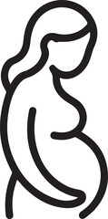 Minimalist pregnant mother icon © Kamrul
