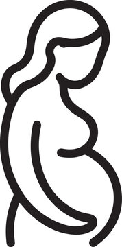 Minimalist pregnant mother icon
