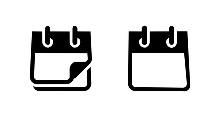 Calendar icon set. Calendar button. Isolated vector illustration for web and apps.