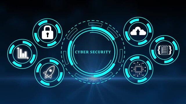 cyber security concept technological video. futuristic cyber security effect. Innovation. Connection and social media. Brazil. Data analysis. Cyber technology. Cloud computing. Cyber security.
