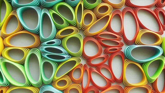 Abstract geometric colorful loop