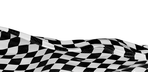 Naklejka premium Dynamic image of a checkered flag in motion, perfect for depicting speed, competition, and the thrill of racing, ideal f