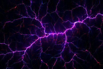 Obraz premium Electric purple lightning bolts on dark background