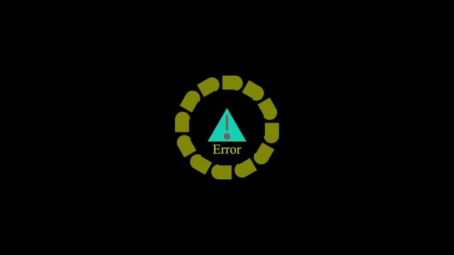 Error text digital with glitch effect and pixelize font.