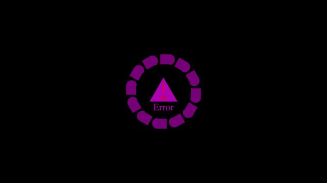 Critical error system crash animation with multiple red warning popups, pixel grid, and glitch effect. Hacking screen style,Error text digital with glitch effect and pixelize font.