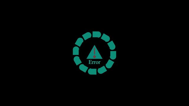 Error text digital with glitch effect and pixelize font.Critical error system crash animation with multiple red warning popups, pixel grid, and glitch effect. Hacking screen style,