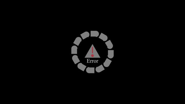 Error text digital with glitch effect and pixelize font.