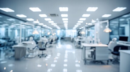 Fototapeta premium Modern dental clinic interior with examination chairs and equipment
