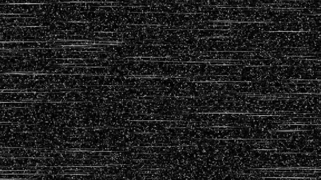 Subtle horizontal lines of static noise create a dark, grainy, and textured background with a vignette effect, evoking a sense of vintage television or analog interference, abstract or