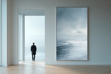 Fototapeta premium Loneliness and avoidance concept highlighting emotional detachment and isolation.
