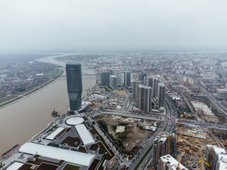 Drone View of the Belgrade Waterfront district