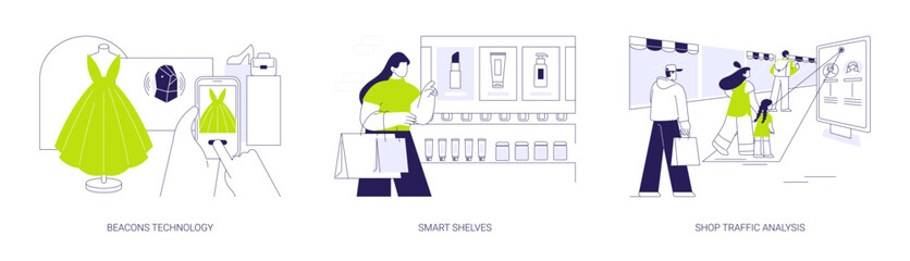 Plakat Smart retail isolated cartoon vector illustrations se