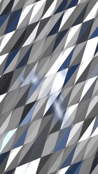 Abstract Grey and Blue Geometric Diamond Pattern Loop.