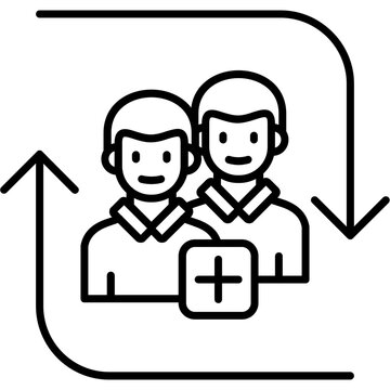 Join group Outline Icon