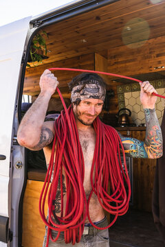 Vanlife climber rope