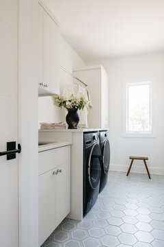 White & Bright Laundry Room